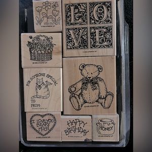 Stamping Up!  Set of 8 stamps  New or like new  Honey Bear